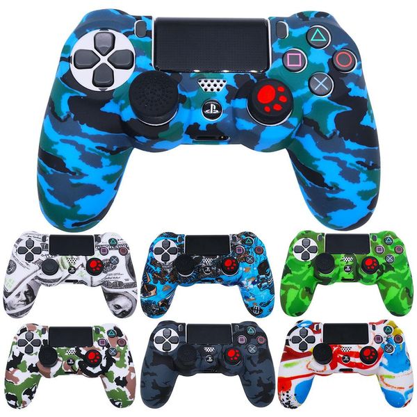 Étui de protection en gel de silicone souple pour manette de jeu colorée pour manette sans fil PS4 Playstation 4