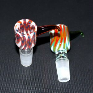 Colorido Glass Bong Bowl Pieces Hookahs Mujer Hombre 14mm 18mm Con pantalla de nido de abeja Cuencos de vidrio redondos para plataformas petroleras Bongs