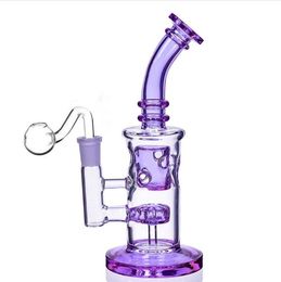 Reciclador de 8.4 pulgadas Dab Bong pipas de agua de vidrio pipas de agua pipas de humo Función única de cigarrillo Dab Oil con tazón de 14 mm