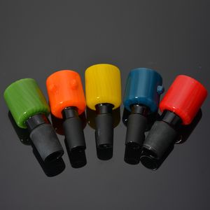 Kleurrijke roken Accessoires Glazen Kom voor Quartz Bangers Nails 38mm Dia 63mm Hoogte Gekleurde Blauw Geel Geel Kleuren DAB RIGS 1237
