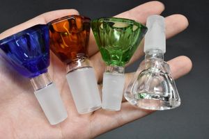 Pièces de bol en verre coloré pour bangs mâle 14mm 18mm bols en verre de diamant pour plates-formes pétrolières bangs en verre bol de tabac livraison gratuite