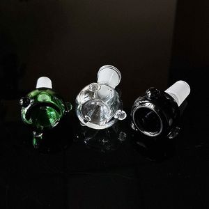 Cuencos de vidrio coloridos Claro Verde Negro 14 mm 18 mm Hembra Macho Junta Tazón de vidrio Dab Rigs para Bong Bowl Accesorios para fumar