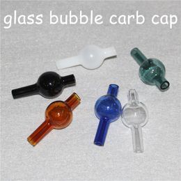 Kleurrijke glazen bubble cap voor kwarts thermische banger nagels bar frosted gepolijst gewricht e-nagel retail dubbele buis kwartzermale banken nagel