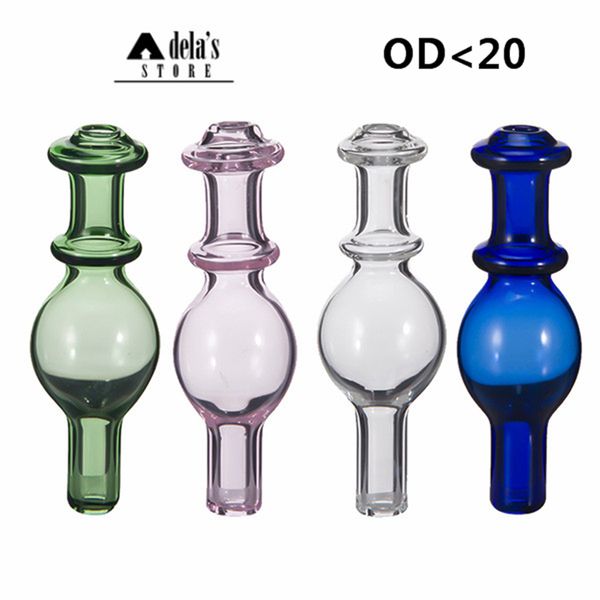 Verre Bulle Carb Cap 20mm boule de fumée Dôme Quartz Thermique Banger Ongles Coloré Universel Vert Violet Rose Bleu Clair Dab Rig