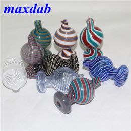 Kleurrijke rookglas bubbel koolhydratte dikke pyrex tops ball dops voor domeloze kwart banger nagelwaterpijpen