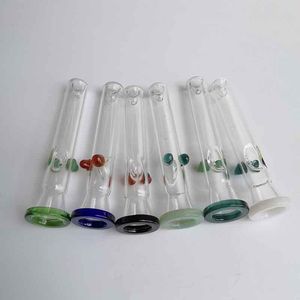 Conseils de filtre en verre coloré Embouchure de tube 6 couleurs Accessoires pour fumer Tuyau pour narguilés Bongs eau Ash Catcher plates-formes pétrolières Bubblers