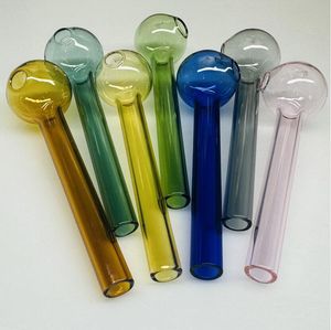 Kleurrijke Glazen Olie Brander Pijp Waterpijpen Lepel Pyrex Hooi Olie Kom Pijpen Hand Voor Roken Accessoires Tabak Tool SW15