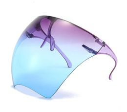 Kleurrijk glas beschermend transparant uit één stuk oversized zonnebril fabriek anti-condens gespiegeld gelaatsscherm glas Sunglassa2190863