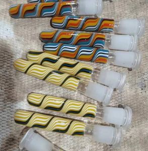 Verre coloré paille Dab tuyau huile plates-formes narguilés plusieurs couleurs cigarette fumer filtre conseils outil eau Bong barboteurs accessoires