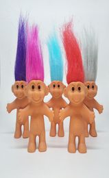 Kleurrijke haar troll pop 8 cm actiefiguren pop super schattig 6 stijlen met lang haar het geluk trollen speelgoed voor kinderen6771620