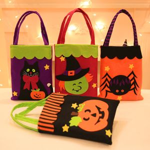 Kleurrijke Halloween Candy Bag cadeauzakken pompoen truc of traktatie tassen zakken hallowmas geschenken voor kinderen evenement feestbenodigdheden decor