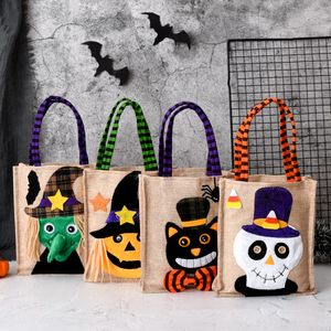 Kleurrijk Halloween Festival Supplies Party Gift Candy Bag Skull Pumpkin UnqiUe Design Shape Handvol Tassen voor Party SJ2201 SJ2202