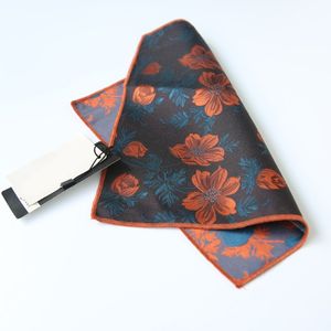 Kleurrijke hankie mannelijke zakdoeken polyester bloemen patroon super zacht wasbare wastafel hanky borst handdoek zakdoekjes