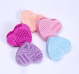 Kleurrijke hartvorm schoonmaakborstels wassen borstel silica handschoenschoenbord cosmetisch reinigingsgereedschap voor make -upborstels8547924