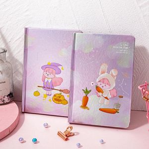 Kleurrijke illustraties Paper Ins Hard Cover Notebook Journal Beautiful Girl Diary Notepad for School Student Stationery