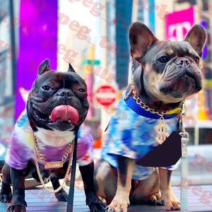 Kleurrijke jacquard huisdieren t -shirt hondenkleding ontwerper huisdier tops modehonden sweatshirt twee kleuren