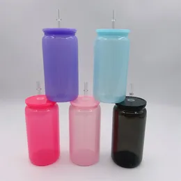 Colorida gelatina de 16 oz de plástico puede tazas de bebidas frías para tazas de bebidas frías