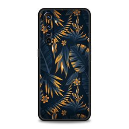 Feuilles colorées PHOEN COUVERTURE DE CASE POUR REALME 8I 9I 9 8 7 6 PRO C25 C21 C11 C3 GT2 10 PRO PLUS 5G COQUE DE SOCHODER SILICONIQUE SILICONE