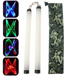 Kleurrijke Led-lamp Licht Nunchakus Nunchucks Gloeiende Stok Trainning Oefening Prestaties Vechtsporten Kong Fu Kinderen Speelgoed Geschenken Stage8928748