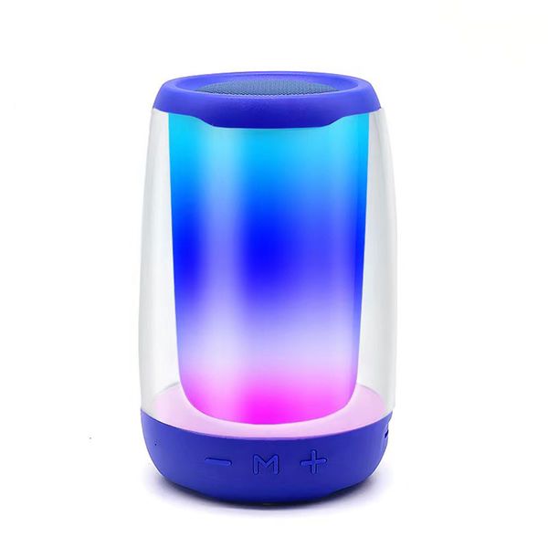 Luz LED de colores Altavoz inalámbrico estéreo verdadero Subwoofer luminoso LED Mini altavoz portátil Bluetooth 5.0 para exteriores