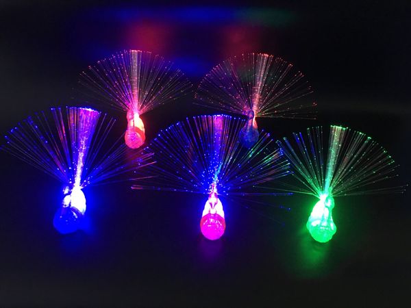 Coloré LED paquet unique paon paon couleur accessoires acclamer doigt lampe lumières gants