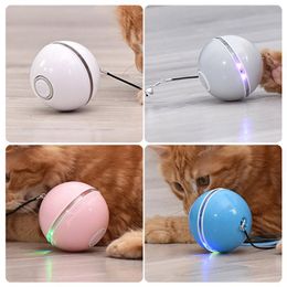 Kleurrijk LED Smart Electric Cat Toy Magic Roller Ball USB Interactive Ball Toy Rolling Flash Ball Pet Toy Electric Rotating Toy