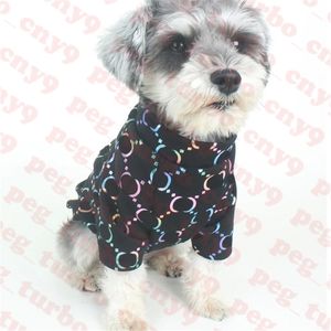 Lettres colorées vêtements de chemise de compagnie coton animaux t-shirts vêtements pour chiens teddy schnauzer bulldog dog chiens vêtements