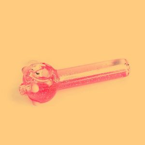 Colorido Relleno de líquido Chispa Brillo Tubos de filtro Hierba seca Tabaco Plataformas de aceite Pyrex Vidrio grueso Pipa de mano Diseño innovador Girly Decorar Bong DHL Gratis