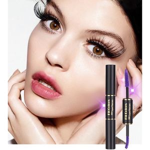 Mascara coloré double tête 4D Mascara épais imperméable à l'eau Curling allongeant Mascara crème longue durée outils de maquillage pour les yeux moelleux 240122