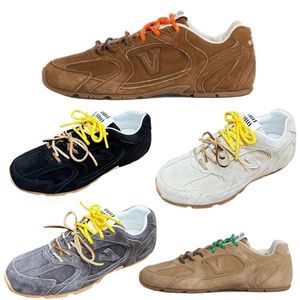 Kleurrijke mannen schoenen chaussure homme luxe dames designer schoenen open luxe designer schoenen niet slipzolen bruin veter feest met doos