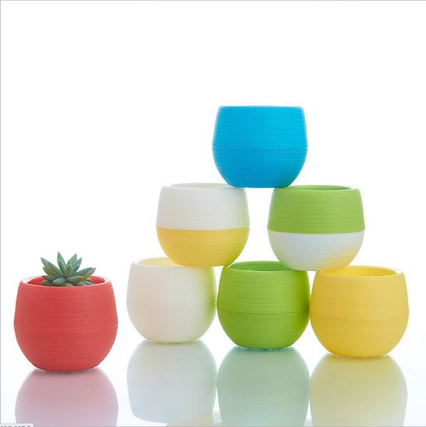 Mini pots de jardinière en plastique colorés Succulents parfaits Conteneur de plantes à fleurs Lit d'herbes réutilisable | Kraflo Graden