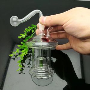 Bouteille d'eau en verre de champignon coloré verre Bbong Wwater Pipe broyeur à ongles en titane, barboteurs en verre pour fumer des couleurs de mélange de tuyaux