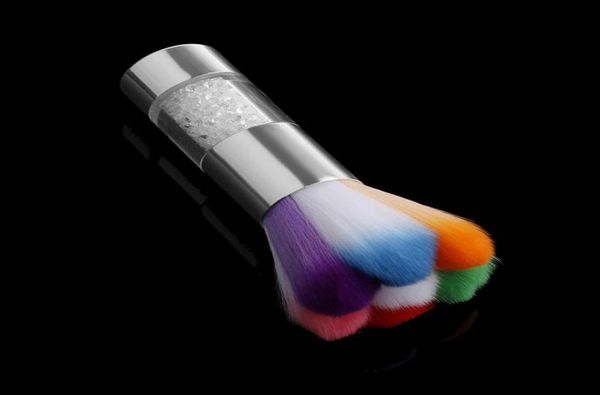 Brosses à poussière d'ongles colorées en acrylique, poudre de Gel UV pour Nail Art, nettoyeur de poussière, brosse de maquillage, fond de teint Toos6387587