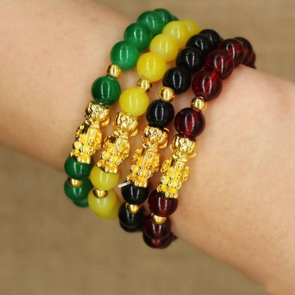 Bracelet de brins de pierre naturelle colorée pour femmes hommes perles Bracelets Lava Agates Quartz Chakra Yoga Bracelets bijoux cadeaux