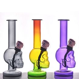 Colore le plus récent Raste / Noir / Verre violet Verre de tabac Pipe de bang de tabac pour fumer les herbes sèches Mini Protable de narguilé avec un bol en métal