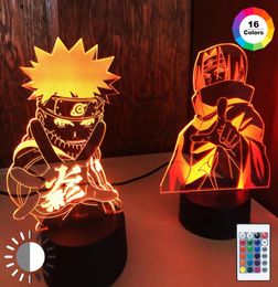 Kleurrijk Nachtlampje Anime Uzumaki Kids Led Nachtlampje m 7 Kakashi Hatake Kind Slaapkamer Decor Sasuke Uchiha 3d Lamp 2010289893389