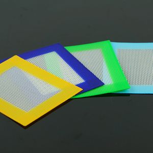 Tapis en silicone transparent antiadhésif coloré 11*8.5cm tapis de cuisson en Silicone Dab huile cuisson tampons d'herbes sèches