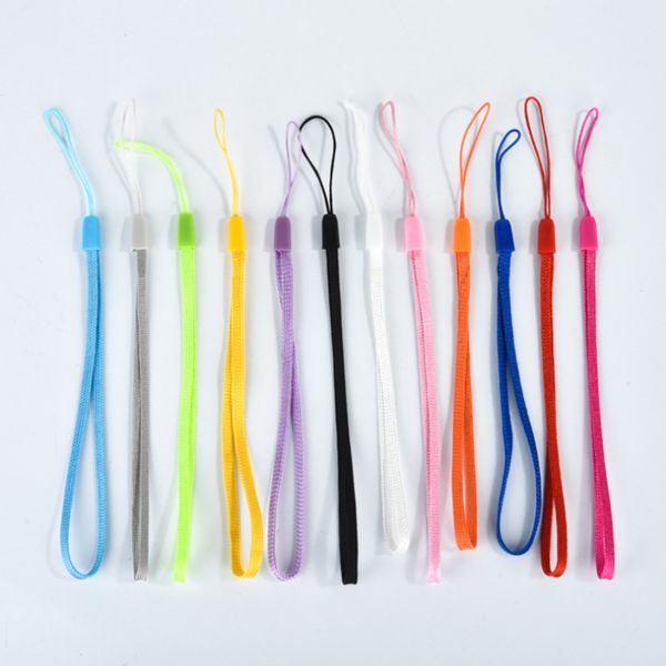 Sangles de chaîne de téléphone portable en Nylon coloré, cordons de charme, lanière de corde de suspension pour appareil photo MP3 MP4, clé USB