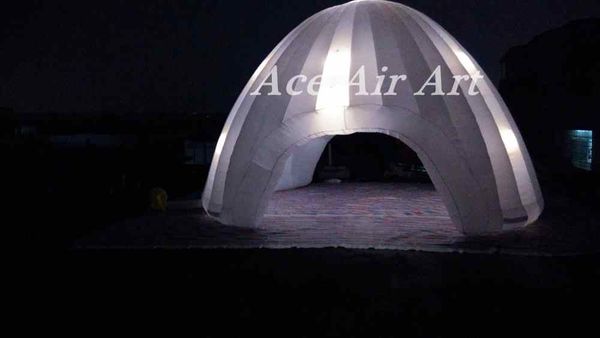 Carpa inflable colorida para exteriores/carpa para fiestas con luces Led, publicidad en venta/fiesta con muchas puertas