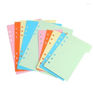 Kleurrijk papieren notitieboek voor A5 A6 Loose Leaf Binder Notebook 5pcs Navills 6 Hole Blank D14