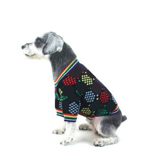 Kleurrijke Huisdieren Trui Merk Kleding Volledige Brief Huisdier T-shirt Dog Apparel Winter Warm Schnauzer Hondenkleding