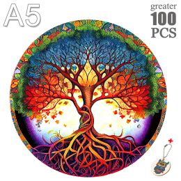 Colorido Piano Tree of Life Rompecabezas de madera Puzzle Regalo de rompecabezas de niños adultos Cañas de rompecabezas familiares de bricolaje de madera