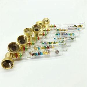 Tubos de colores Pyrex Vidrio grueso Hecho a mano Hierba seca Tabaco Filtro de metal Tazón Bong Tubo de mano Plataformas petroleras Diamantes Decoración innovadora Titular de molinillo para fumar DHL Gratis