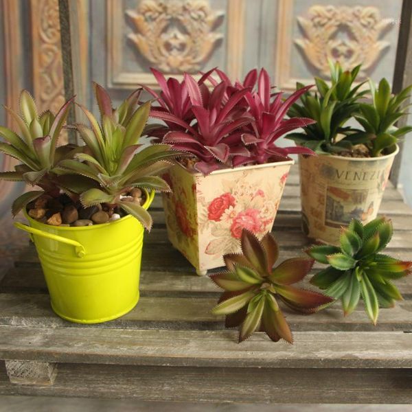 Plantes colorées, herbe succulente, plante artificielle de paysage, Arrangement de fausses fleurs, décoration de maison, fournitures de fête, vente en gros