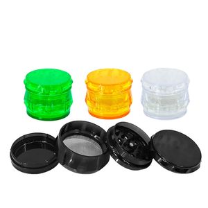 Coloré En Plastique 55 MM Fumer Herbe Sèche Tabac Grind Spice Miller Broyeur Broyeur Broyage Haché Main Muller Porte-Cigarette Accessoires DHL