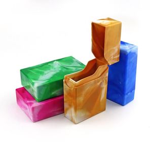Portasigarette in plastica colorata Conservare la scatola di immagazzinaggio Esclusivo design di protezione dalla deformazione anticaduta Presa di fabbrica a prova di umidità