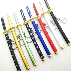 LLavero de espada Roronoa Zoro para mujeres y hombres, hebilla, portaherramientas, vaina, Katana, sable, llaveros de coche, llaveros de regalo, 8 colores