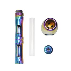 Cuillère de placage colorée Kit de pipecases pour fumer Tuyaux en métal portables Pipe à main