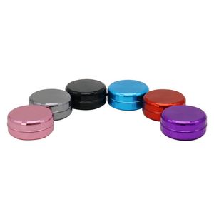 Kleurrijke pocket roken aluminium legering droge kruid tabak kruiden molenaar pil afdichting stash case opbergdoos draagbare potten container grinder sigarettenhouder dhl