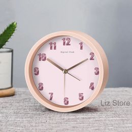 Kleurrijke Pointer Clock Nachtkastje Elektronische Mute Alarmen Klok Student Draagbare Plastic Ronde Vierkant Desktop Wekkers Ornamenten TH1272